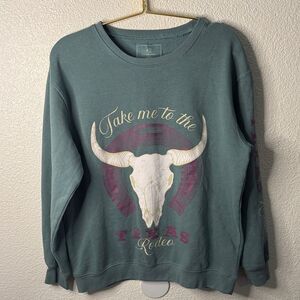 Take Me to the Rodeo- Texas- Women's graphic crewneck Sweater - Small